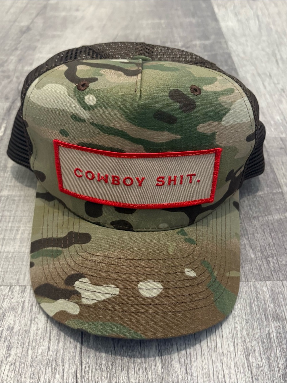 Big D Texas Speed Shop “Cowboy Shit” Camo Trucker Hat Snapback Made in USA